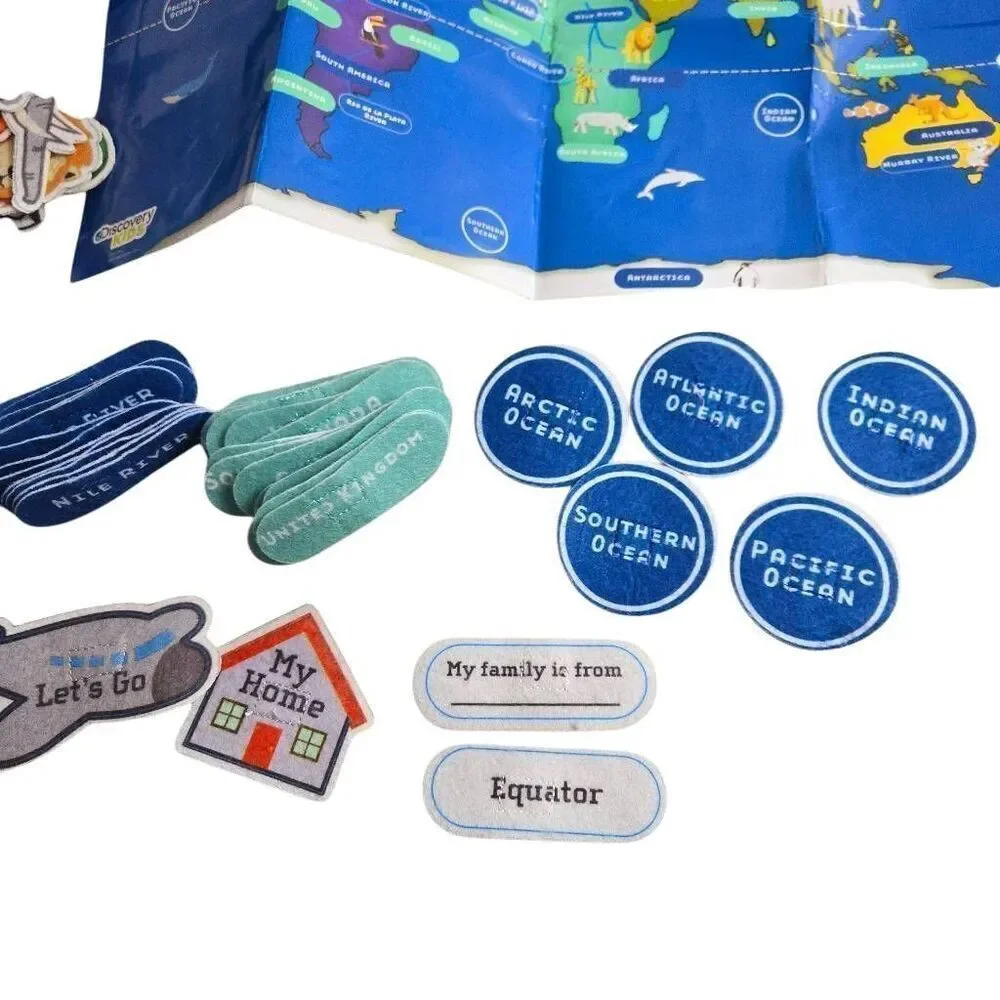 Discovery Kids Activity World Map 76 pieces Toy learning map